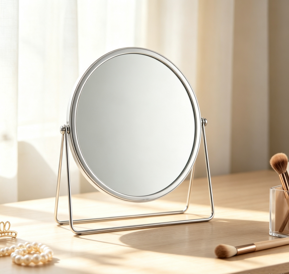 Minimalist Round Makeup Mirror (Desktop)