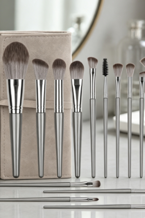 14-Piece Professional Makeup Brush Set With... Pu Storage Pouch
