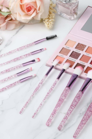 10-Piece Sparkling Crystal-Style Makeup Brush Set
