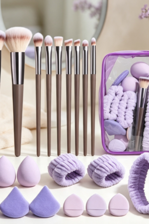 13-Piece Professional Brush Set (Foundation, Eyeshadow, Lip)