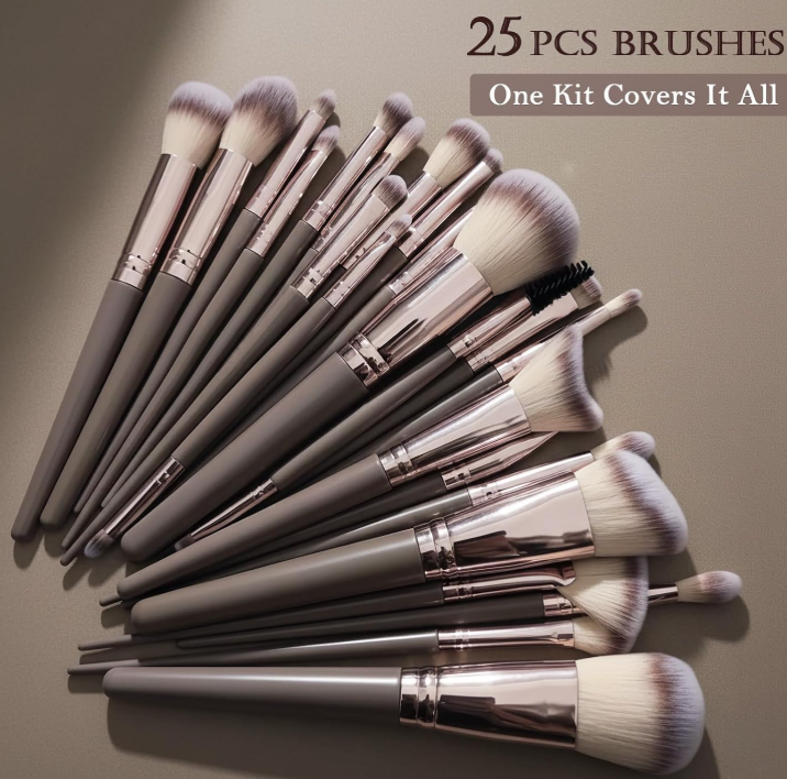 8-Piece Professional Dual-Ended Travel Brush Set