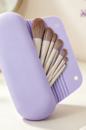 5-Piece Goat Hair Travel Brush Set With Pouch