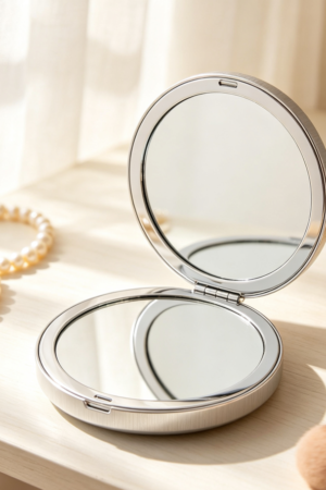 Portable Makeup Mirror (Round Foldable)