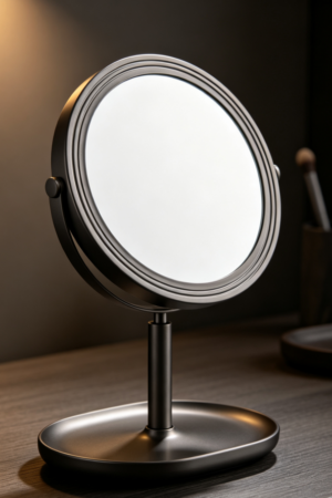 Tabletop Makeup Mirror (Round Metal)
