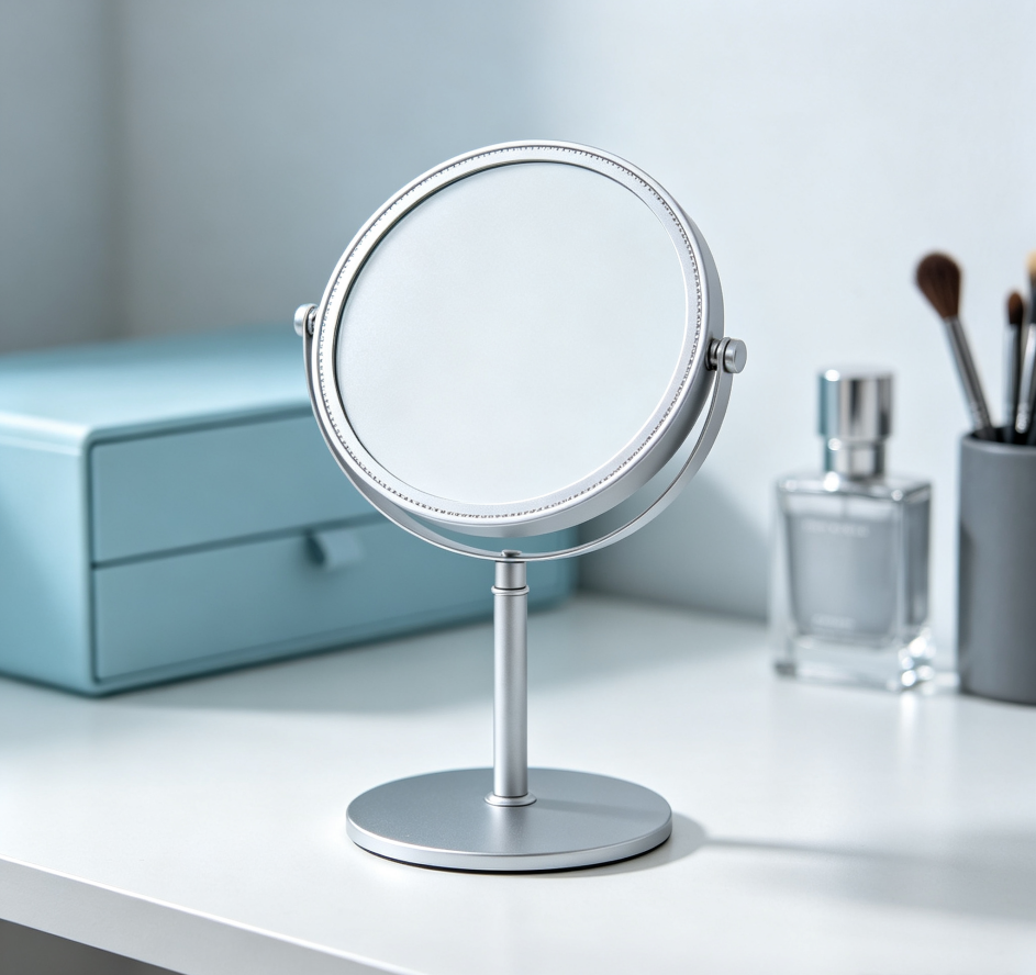 Round Makeup Mirror (Adjustable Desktop Model) - Image 2