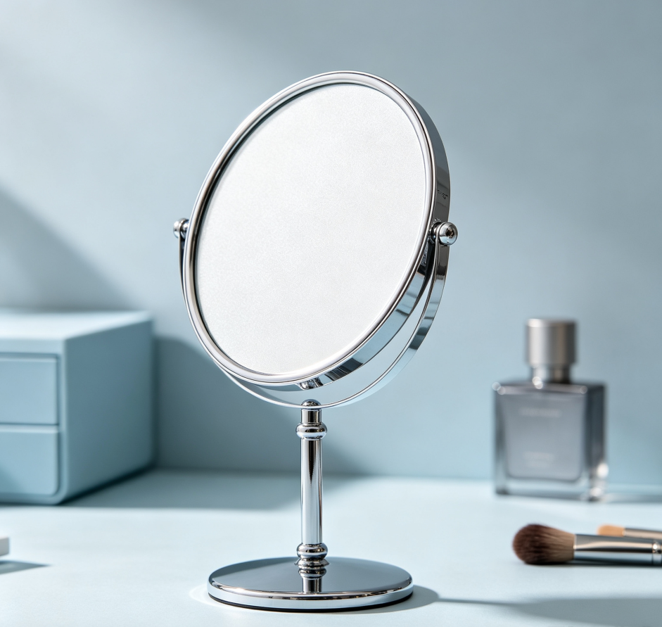 Round Makeup Mirror (Adjustable Desktop Model)