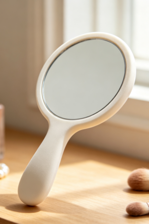 Minimalist Handheld Makeup Mirror (Round)
