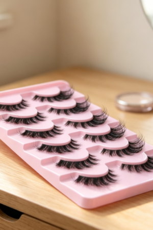 Fairy-style cat-eye lashes (D-curl, fluffy, strip-style)