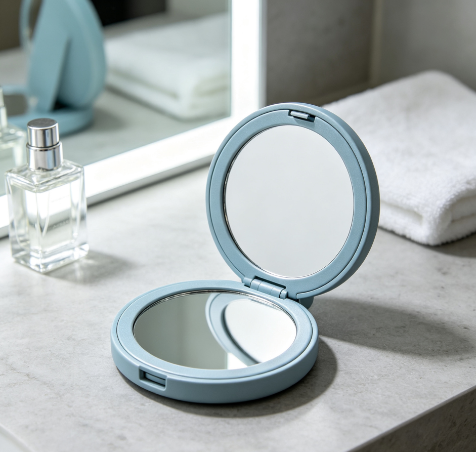 Tabletop Makeup Mirror (Round Foldable) - Image 2