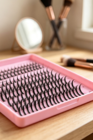 Waterproof lower lash set (tapered-tip clusters)
