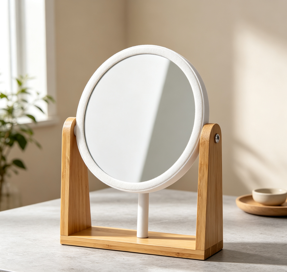 Portable Makeup Mirror (Round Handheld)