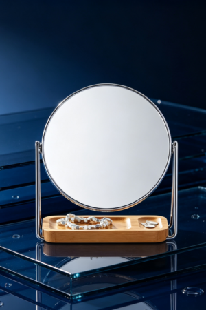 Tabletop Makeup Mirror (Round Foldable)