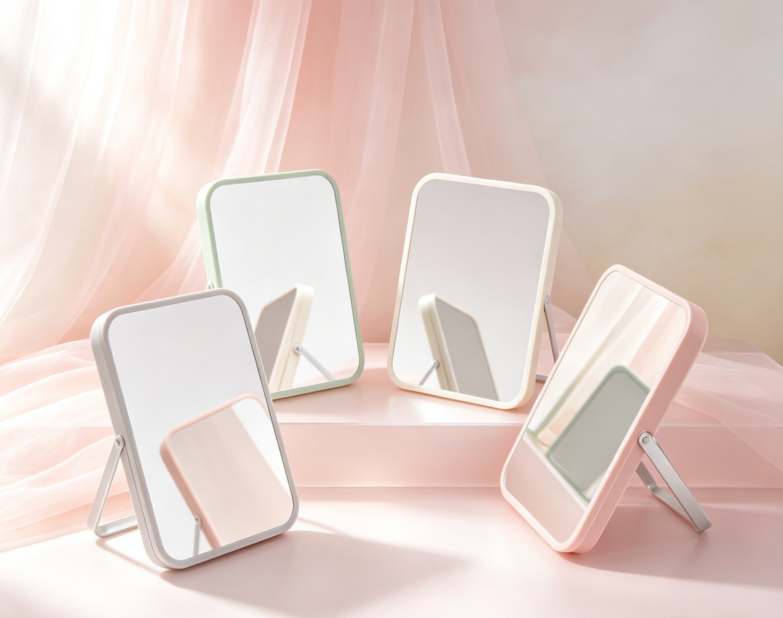 Tabletop Makeup Mirror (Minimalist Round)