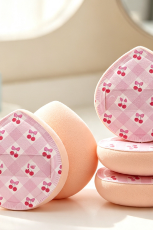 Sakura Pink Makeup Sponge Set (Wet/Dry Use)