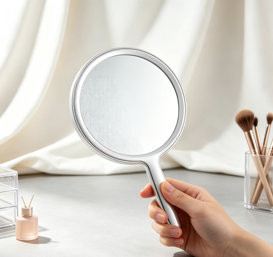 Minimalist Handheld Makeup Mirror (Travel-friendly) - Image 2