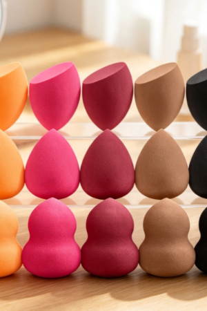Soft, Multi-Color Makeup Sponge Set (Wet/Dry Use)