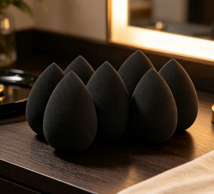 Vegan, High-Resilience Makeup Sponge Set (Wet/Dry Use) - Image 2