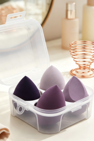 Makeup Sponge With Holder And Storage Case