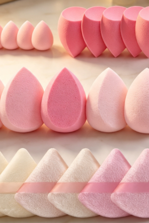 Multi-Color Makeup Sponge Set For Application And Blending