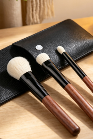 3-Piece Natural Hair Eyeshadow Blending Brush Set