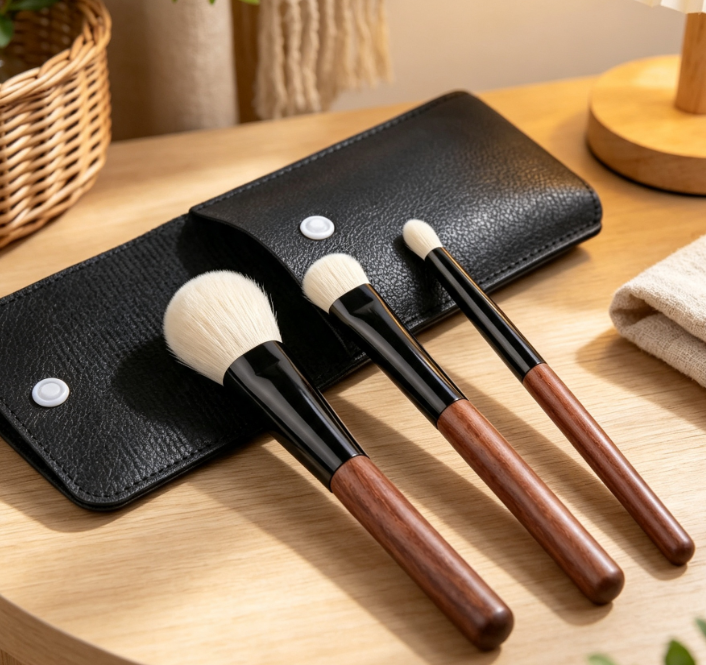 3-Piece Natural Hair Eyeshadow Blending Brush Set