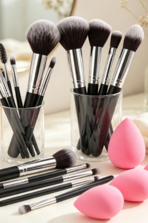 13-Piece Professional Makeup Brush Set With Beauty Sponge