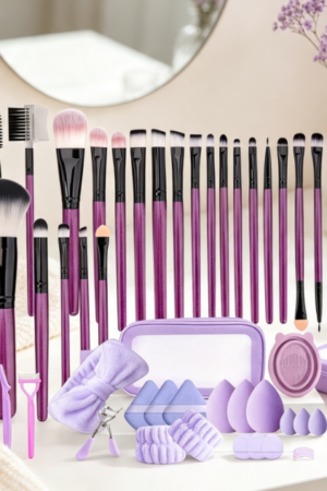 49-Piece Professional Synthetic Makeup Brush Set