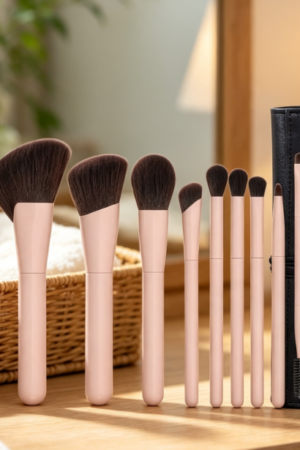 10-Piece Professional Foundation, Contour, And Concealer Brush Set